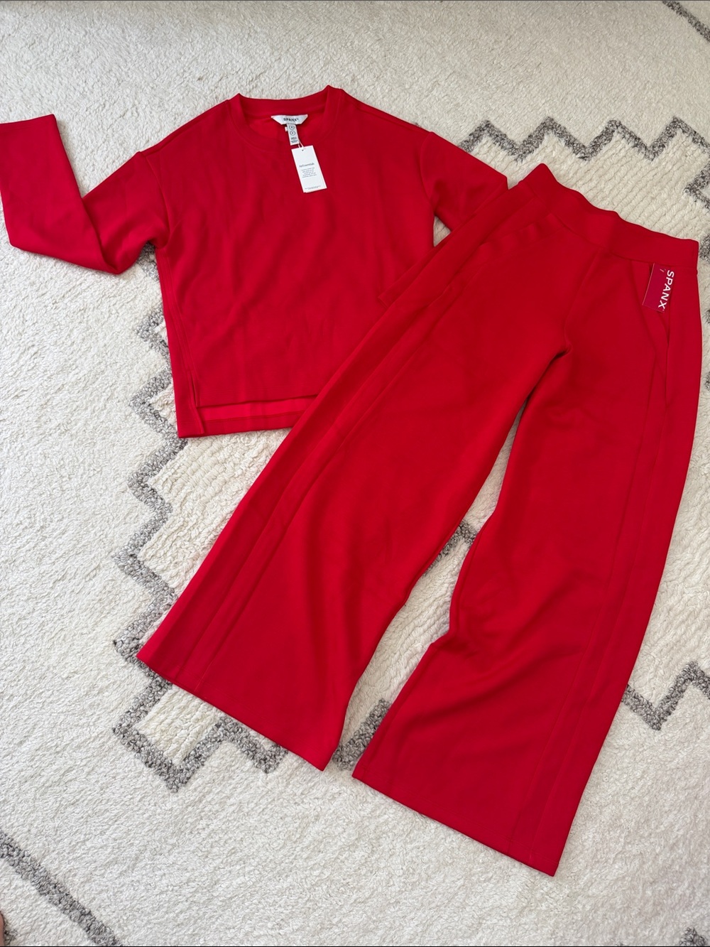 SPANX Air Essentials Red Two-Piece Set